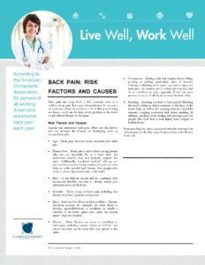 Back Pain Risk Factors and Causes