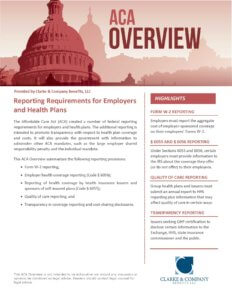 HCR Reporting Requirements for Employers and Health Plans