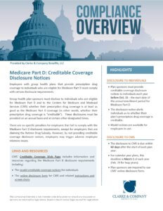 Medicare Part D Creditable Coverage Disclosure Notices