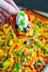 Mini Pepper Nachos with Avocado, Corn and Black Beans 800 1840